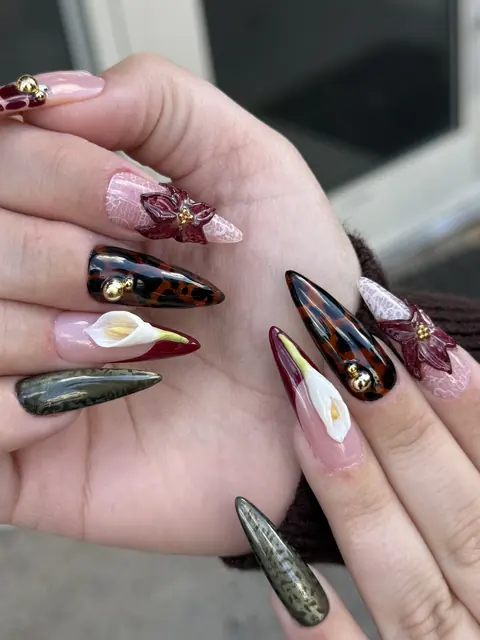 Detailed character nail art and decorative finishes